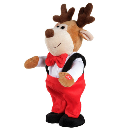 Peluche natalizio con animazioni e suoni, decorazione per interno