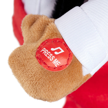 Peluche natalizio con animazioni e suoni, decorazione per interno