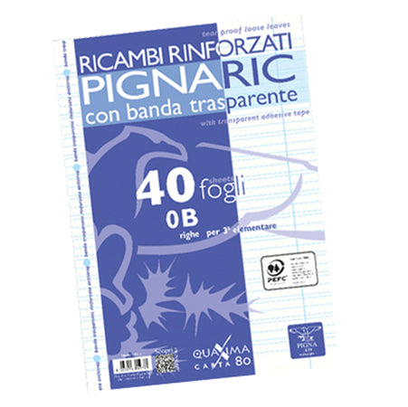 Ricambi Forati Rinforzati A4 Rigo Di 3 40Fg 80Gr Pignaric