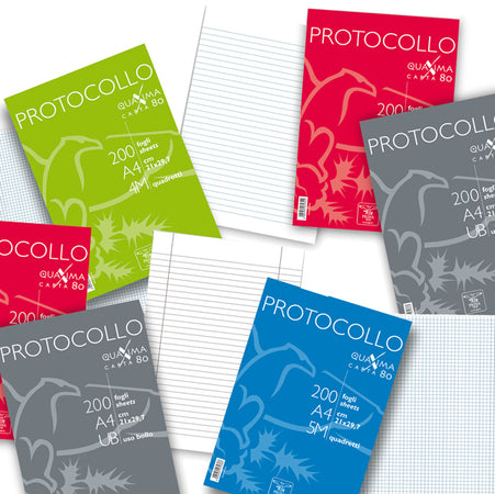 Protocollo A4 5Mm 200Fg 80Gr Pigna