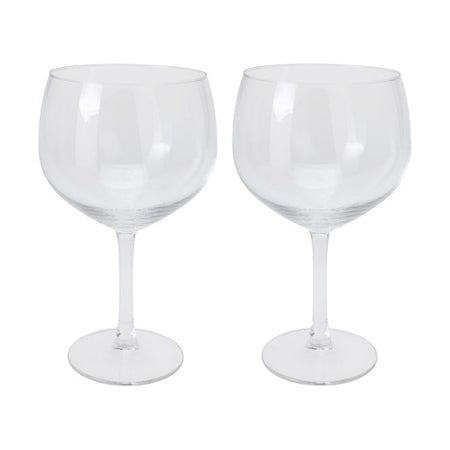 Calici decorativi Gin Tonic in vetro trasparente 650 ml set da 2