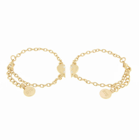 BYSIMON - bracciale magnetico Set in Metallo a forma di cuore