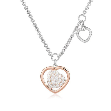 ROBERTO GIANNOTTI - Collana trilogia con cuore charm traforato