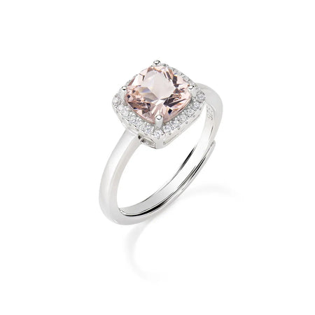 AMEN - Anello Lady Regolabile con MorganiteTaglio Radiant