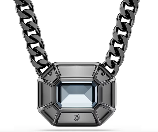 Swarovski Pendente Imber Taglio ottagonale, Blu, Placcato rutenio