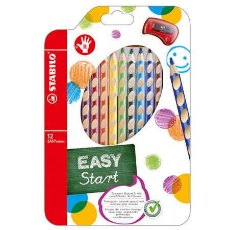 Astuccio 12 Pastelli Colorati Easycolor Per Destrorsi Stabilo