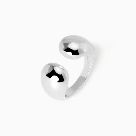 Mabina - Anello chunky aperto in argento Buonumore