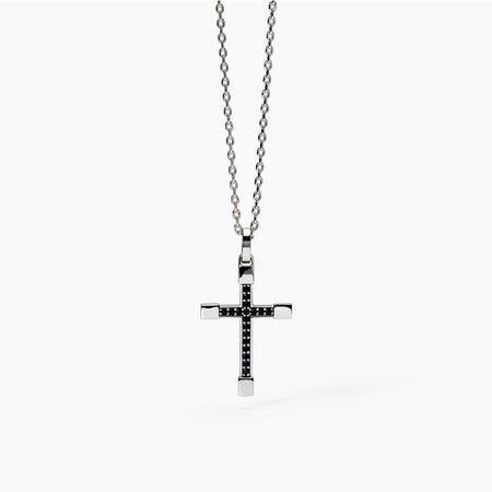 Mabina - Collana in argento con croce zirconi MYSTICAL