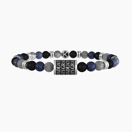Kidult - Bracciale uomo con charm e pietre colorate GRAD | CONGRATULAZIONI