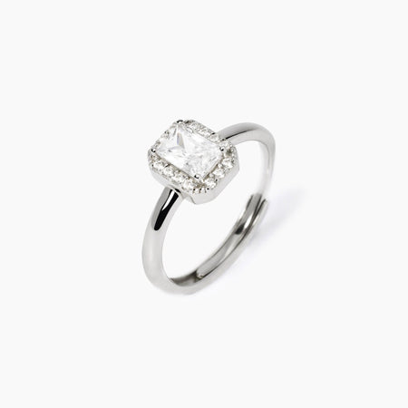 Mabina - Anello con zircone taglio ottagonale COOL OR RÉTRO?