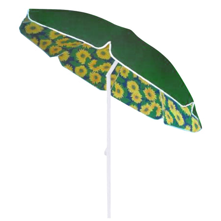 Ombrellone Spiaggia Mare 200cm Palo da 32 mm Snodo Tessuto Polycotone Blu Verde