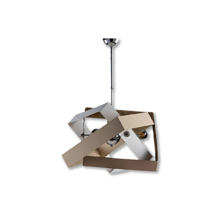 Lampadario Sospensione Metallo Verniciato Molly 3 Luci E27 Bianco/Tortora