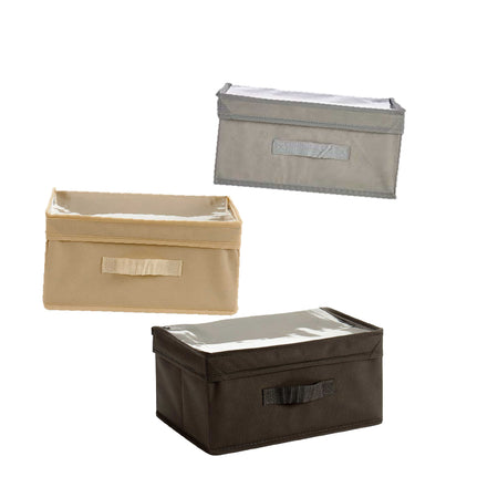 Scatole Kit 3pz TNT e PVC Ideali per il Cambio Stagione Contenitore Salvaspazio