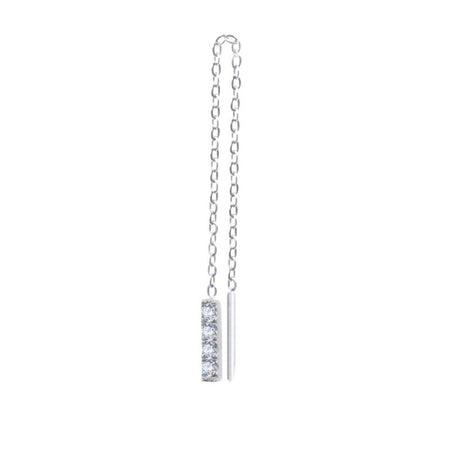 Marlù Orecchino pendente catena cutting cross e pendente con zirconi