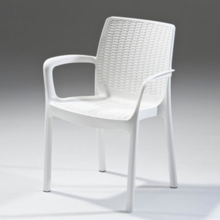 SEDIA DA GIARDINO IN RESINA ANTIURTO EFFETTO POLIRATTAN MELODY CM. 58X58X83H PZ2