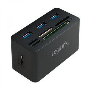 LogiLink CR0042 hub di interfaccia USB 3.0 (3.1 Gen 1) Type-A 5000 Mbit/s