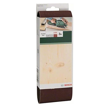 BOSCH - 3 NASTRI ABRASIVI PER LEVIGATRICE 75x457mm G 150