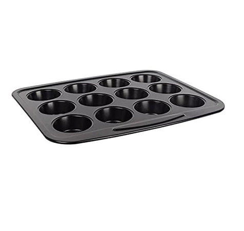 masterpro - stampo 12 muffin in acciaio al carbonio