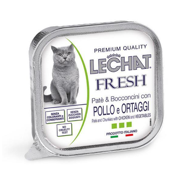 LECHAT FRESH - PATE' E BOCCONCINI CON POLLE E ORTAGGI 100GR