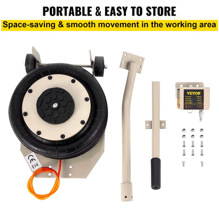 Martinetto Pneumatico VEVOR 3 Tonnellate Sollevamento 140-450mm Gonfiabile a 3 Cuscini d'Aria per Auto SUV Pickup Officina Garage