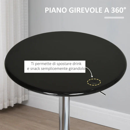 Tavolo da Bar 61x76-98cm Nero KL5835-505BKKL5 , soggiorno salotto bar pub longe bar basso nero bianco marrone grgio design moderno sala moderno alto divano rotondo