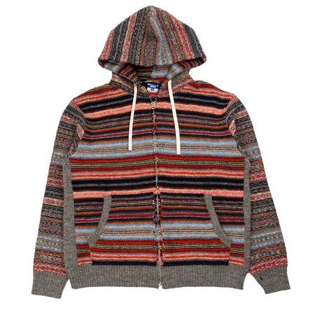 JUNYA WATANABE MAN Men's Shetland Wool Jacquard Hoodie in Multicolour da uomo