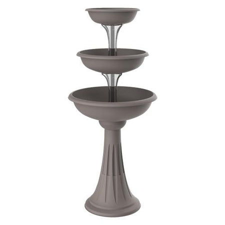 CIOTOLA VASO FIORIERA PER FIORI CON COLONNA TREVI CM 30/40/50 IN SET DA 3 PEZZ