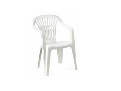 SEDIA CON BRACCIOLI IN RESINA BIANCA O VERDE ARGO CM.53x54x80H ARREDO GIARDINO