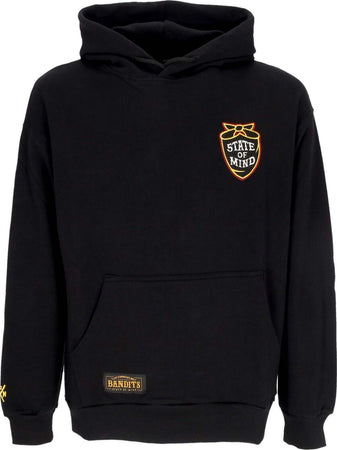 5TATE-OF-MIND-Felpa-Leggera-Cappuccio-Uomo-Bandits-Hoodie-Black-da-uomo