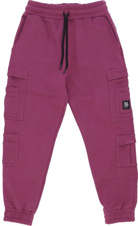 5TATE-OF-MIND-Pantalone-Tuta-Felpato-Uomo-Retrofuture-Combat-Jogger-Purple-da-uomo