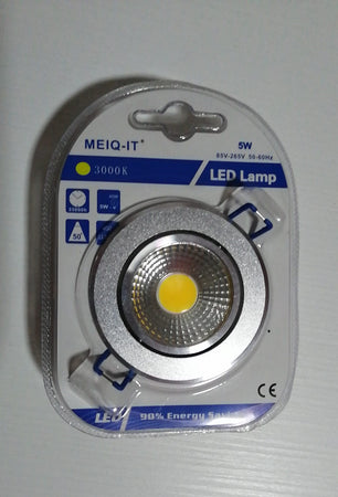 5W Faretto LED COB Incasso Orientabile Cornice Argento 400 LM 220v Illuminazione/Illuminazione per esterni/Luci per sentieri Zencoccostore - Formia, Commerciovirtuoso.it