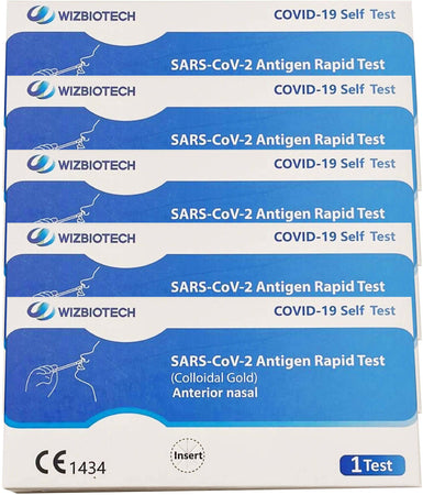 5x Tampone Rapido Covid-19 Test Antigenico Rapido Covid-19 Autodiagnosi Wiz Biotech € 4.90 Cad