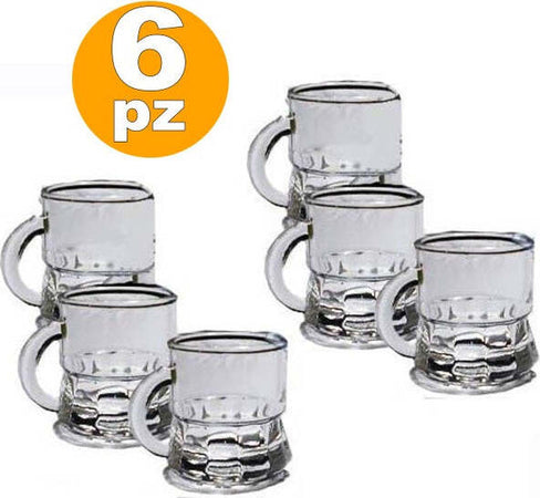 6 Bicchierini Da Liquore Mini Boccale Cicchetto Shot Rum Vodka In Vetro Chupitos Casa e cucina/Stoviglie/Bicchieri e cristalli/Bicchieri da Shot Trade Shop italia - Napoli, Commerciovirtuoso.it
