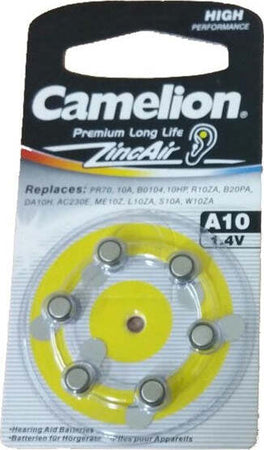 6-Pile-A10-Auditive-Zincair-Zinc-Air-Per-Apparecchi-Acustici-Batterie-A-Bottone