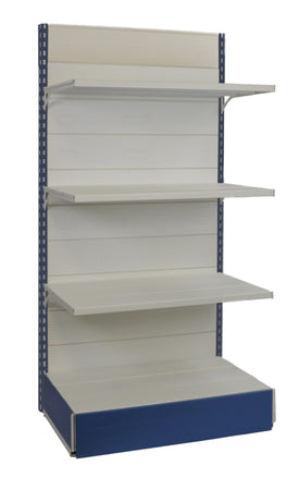 Scaffalatura in metallo a parete per arredo negozio cm. 100x60x200h