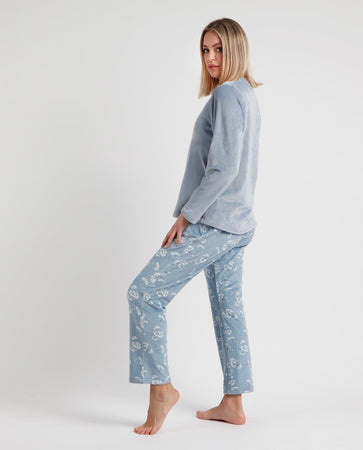 Admas Pigiama da Donna Invernale in Velluto 60232 S33 - Passarelli Biancheria