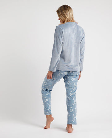 Admas Pigiama da Donna Invernale in Velluto 60232 S33 - Passarelli Biancheria