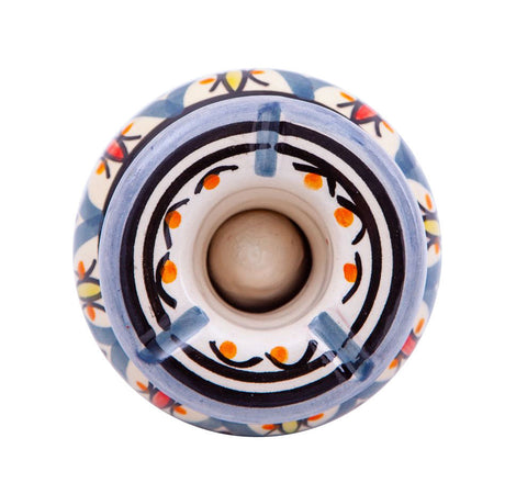 Biscottini Posacenere antiodore e antivento in ceramica decorato a mano