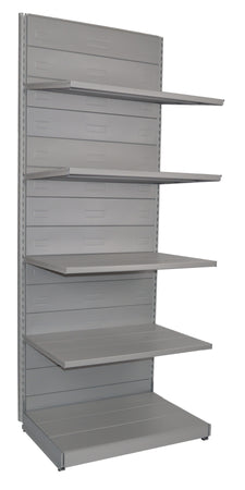 Scaffale in metallo verniciato a parete per allestire negozio cm. 97x60x250h