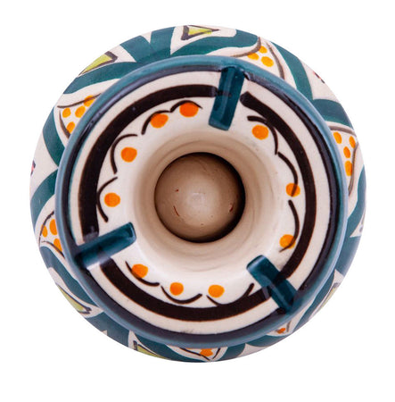 Biscottini Posacenere antiodore e antivento in ceramica decorato a mano