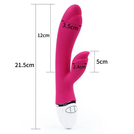 Vibratore Rabbit II CON STIMOLATORE CLITORIDE 21,5 CM