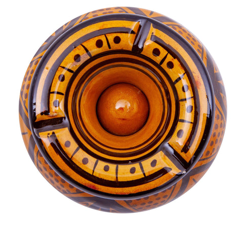 Biscottini Posacenere antiodore e antivento in ceramica decorato a mano