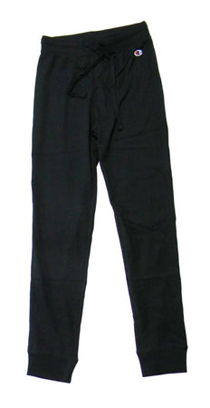 Champion pantalone donna Cotton Lycra Donna con polsino,Nero