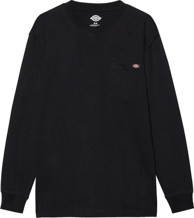 Dickies - Maglietta da uomo, a maniche lunghe, con girocollo, Nero