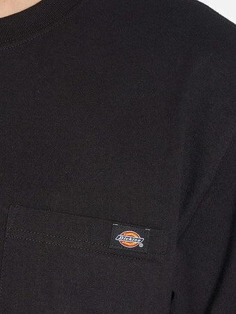 Dickies - Maglietta da uomo, a maniche lunghe, con girocollo, Nero
