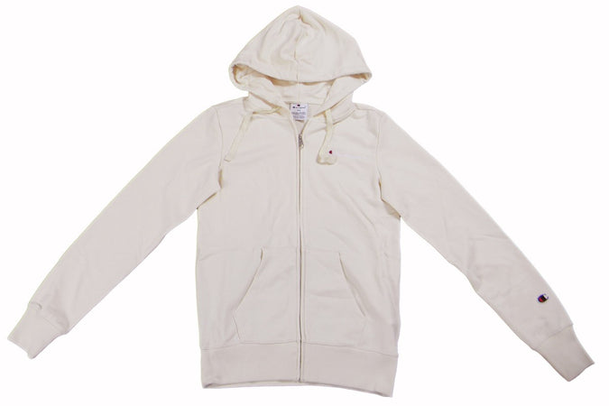 Champion FULL ZIP HOODIE SWEATSHIRT Heavy Soft Compact Spring Poly Terry Donna Naturale