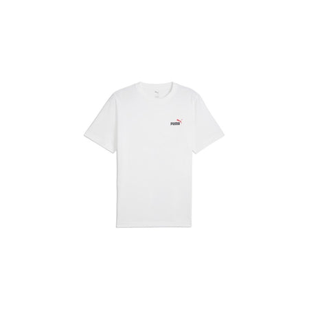 PUMA Ess 2 col Small Logo Tee Maglietta, Puma White, Unisex-Adulto