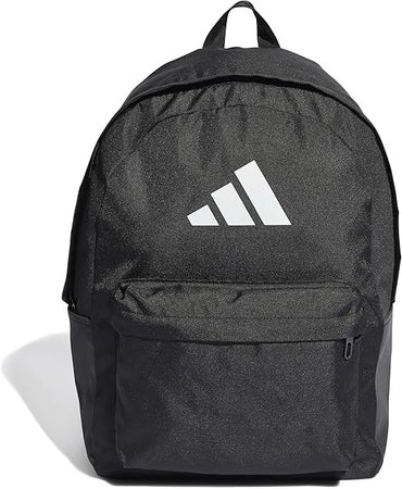 adidas Unisex - Adulto CLASSIC 3BARS BACKPACK, Black / White, One Size
