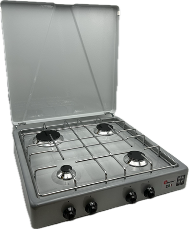 Fornello 4 fuochi a Gas con Valvola di Sicurezza Gpl Grigio Sfumato mod. 542SSFG