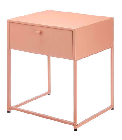 Tavolino 1 Cassetto Ausiliario Terracotta Metallo 42 x H50 x 35 cm Industriale
